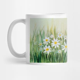 Daisies flowers in watercolors Mug